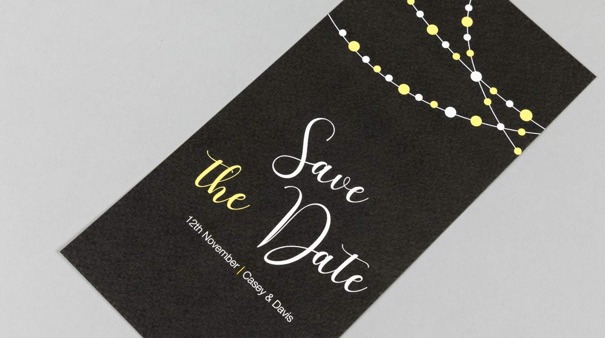 Wedding Save The Date Card with Fold